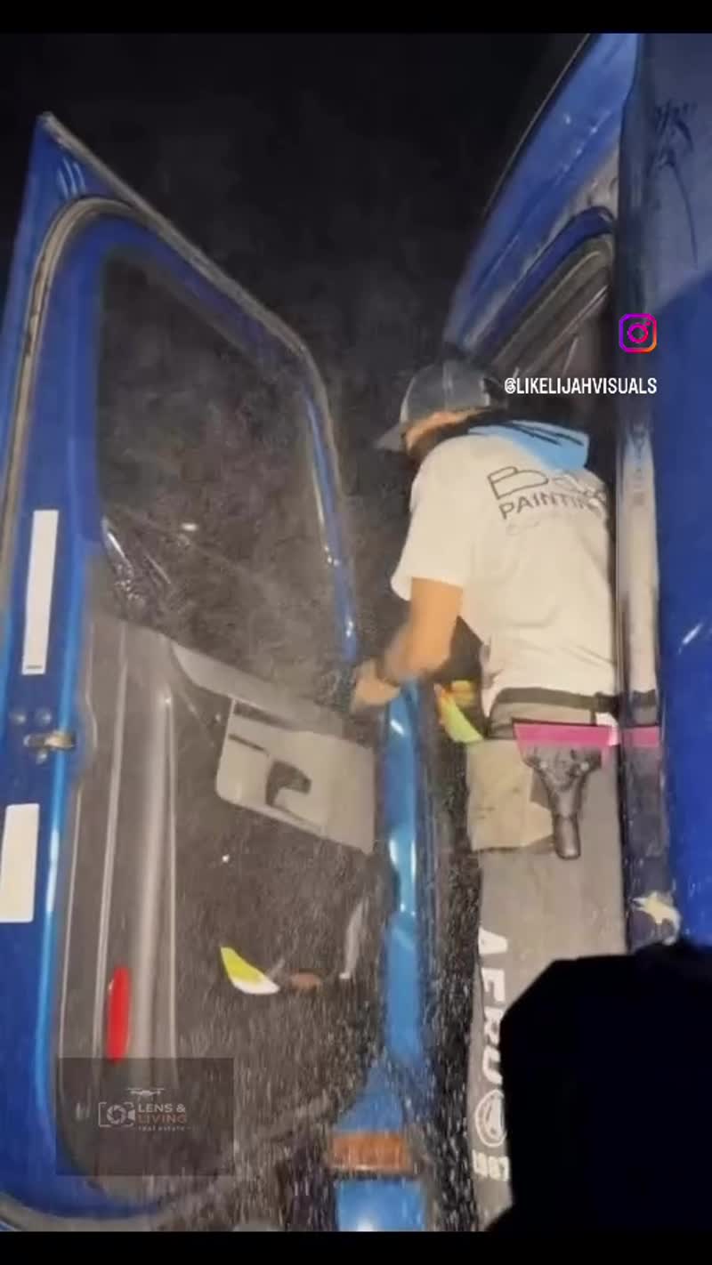 On the job / Window tinting